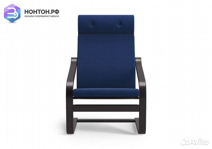 Кресло Тириль темно-синее / венге