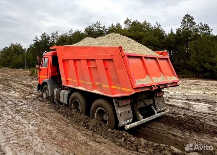 Песок карьерный с доставкой