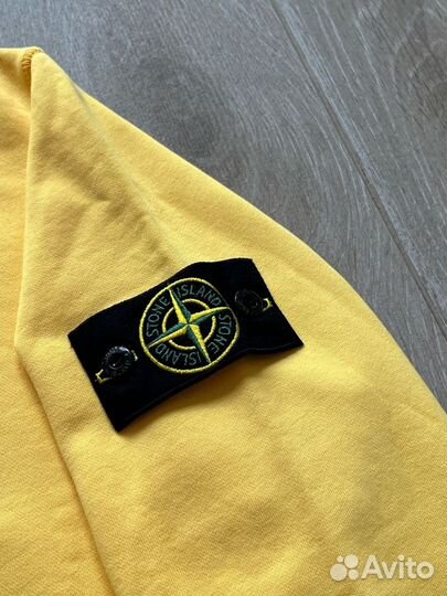 Толстовка худи зип stone island zip cotton fleece