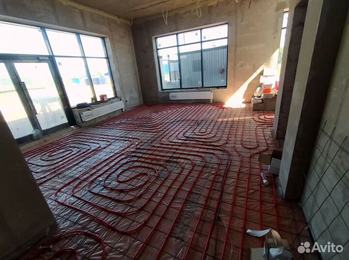 Монтаж теплого пола. Отопления