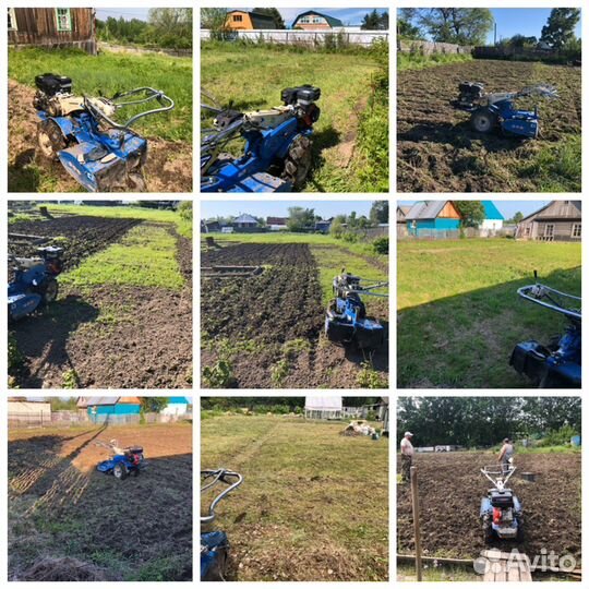 Вспашка земли. Целины с травой