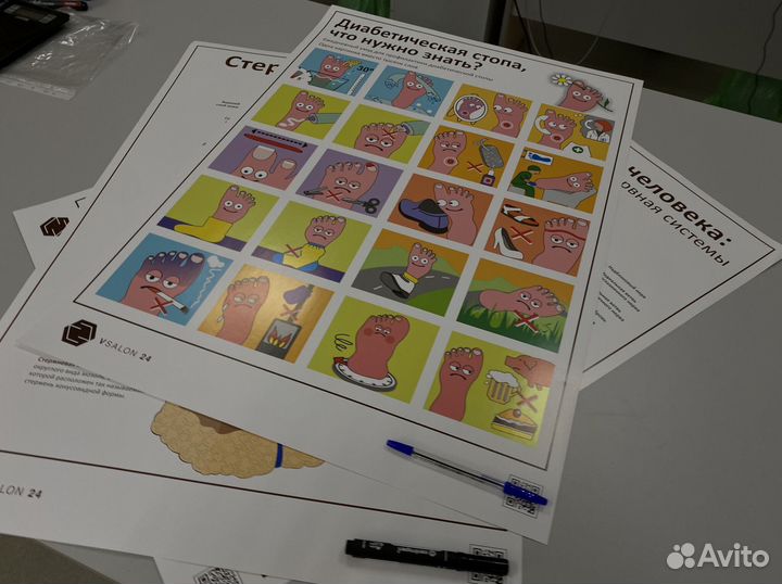 Плакат диабетическая стопа