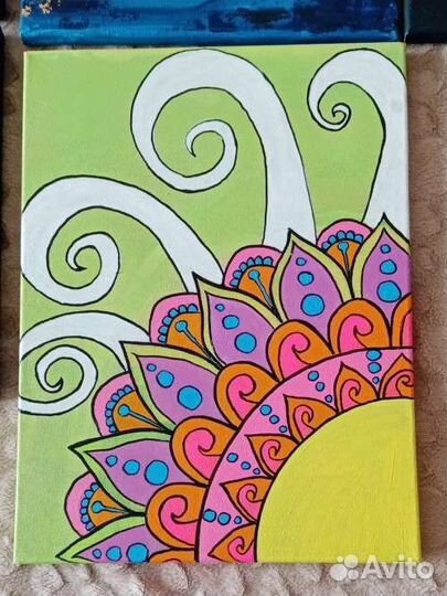 Картина Мандала акриловыми красками