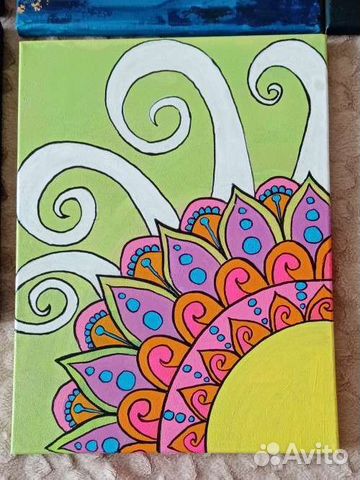 Картина Мандала акриловыми красками