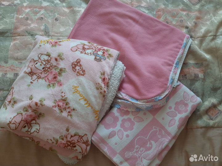 Одеялко,плюшевый плед,флисовый конверт для девочки