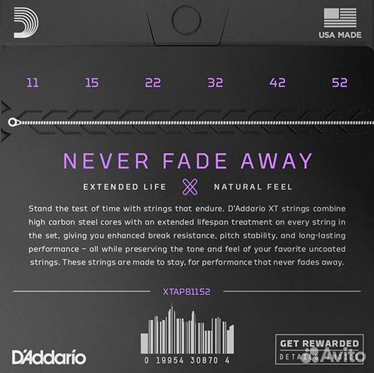 Xtapb1152 XT Комплект струн с покрытием