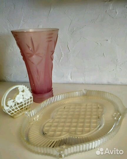 Пластик вазы, шкатулки, панно СССР