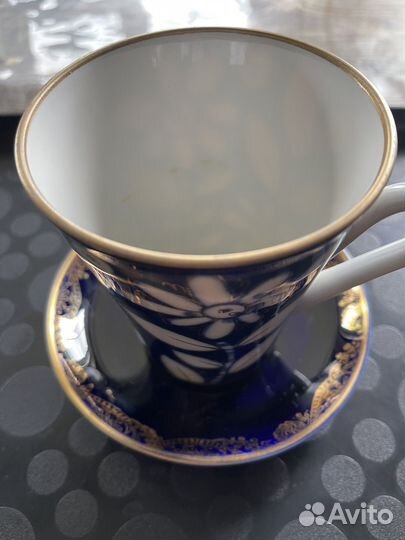 Чашка с блюдцем фарфор