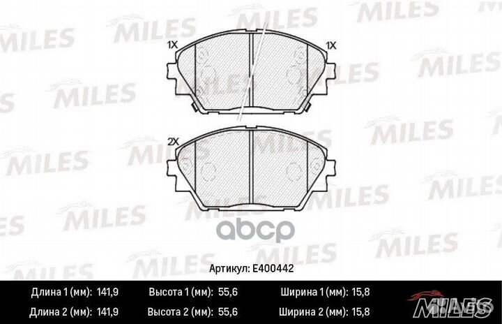 Колодки тормозные передние (Смесь Low-Metallic)