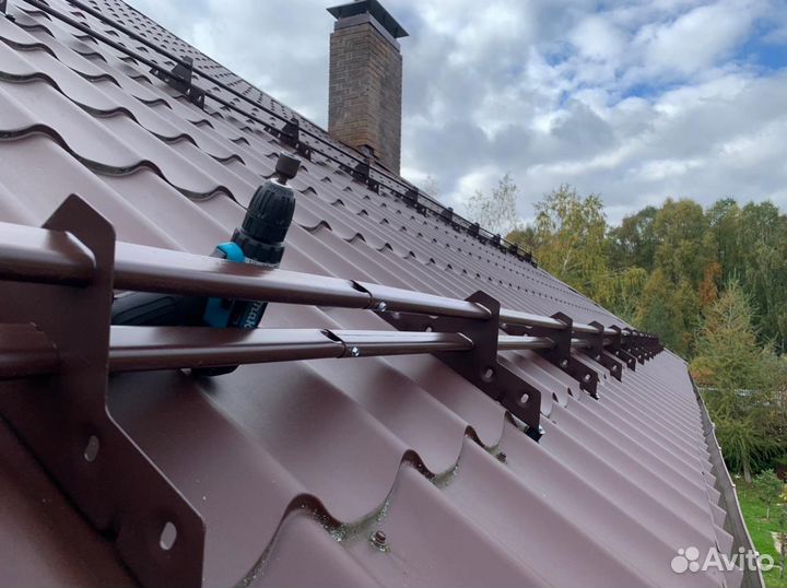 Установка снегозадержателей