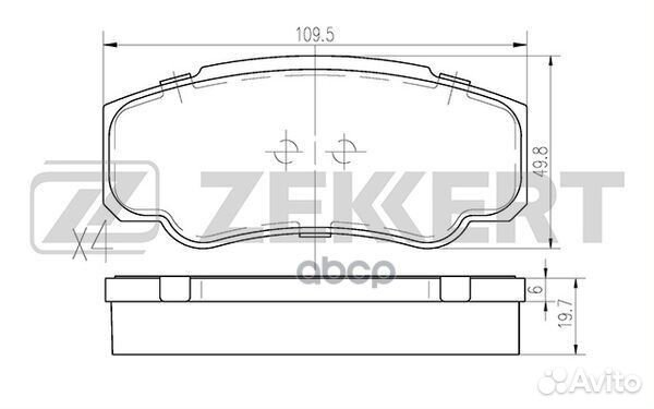 Колодки торм. диск. задн. Citroen Jumper (230 2