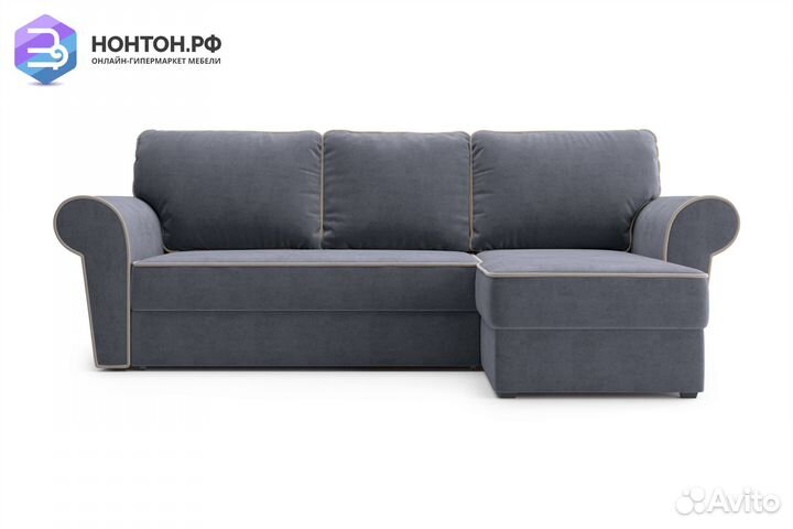 Диван угловой дельфин Прованс темно-серый