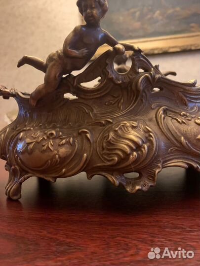 Антикварная жардиньерка, ваза,кашпо бронза