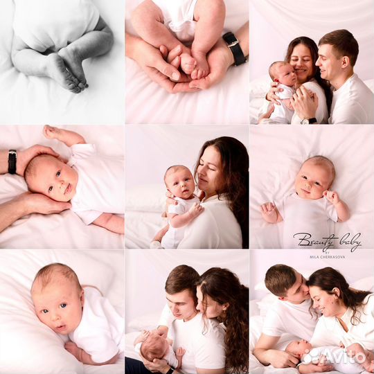 Съёмка новорождённых и малышей постарше