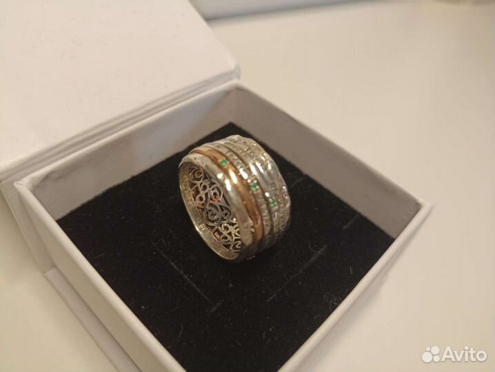 Серебряное кольцо с агатом