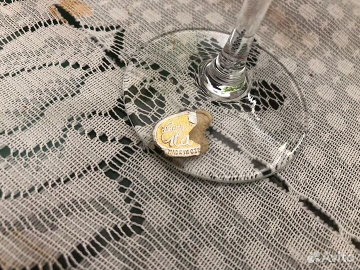 4 белых бокала для шампанского стеклянные