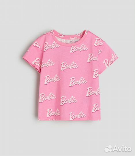 Футболка Barbie (3 шт )для девочки 98, 110 H&M