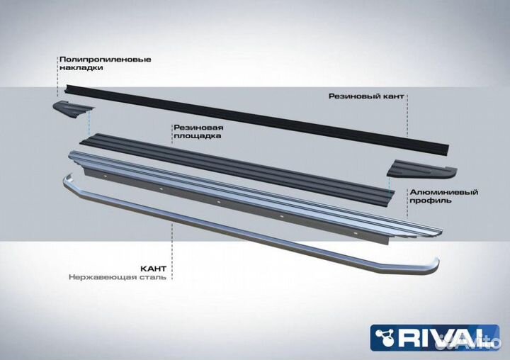 Пороги-подножки Hyundai Creta 2021. Premium