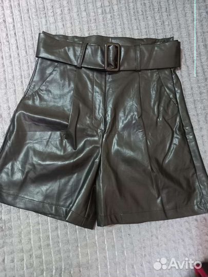 Шорты женские кожаные