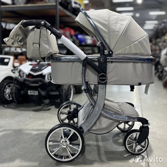 Коляска из экокожи Luxmom 608 2в1 новая