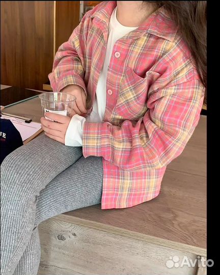 Рубашка в клетку для девочки