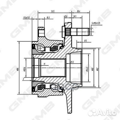 Ступица колеса Suzuki gh33180m GMB