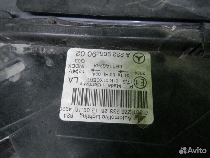 Фара левая Mercedes-Benz S-Class