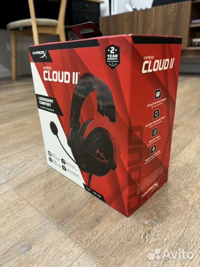 Проводные наушники HyperX Cloud II, red