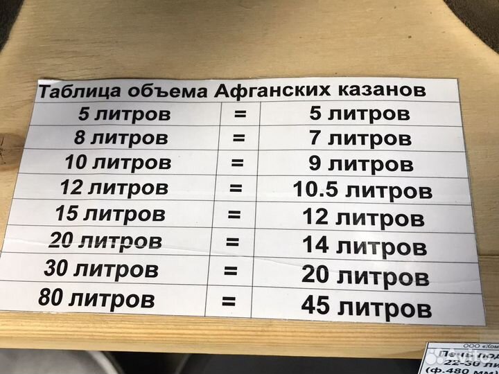 Афганский казан Черный 12 литров Rashko Baba