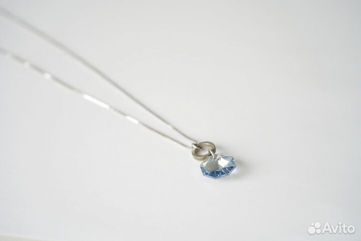 Цепочка с подвеской серебро Swarovski 40 см