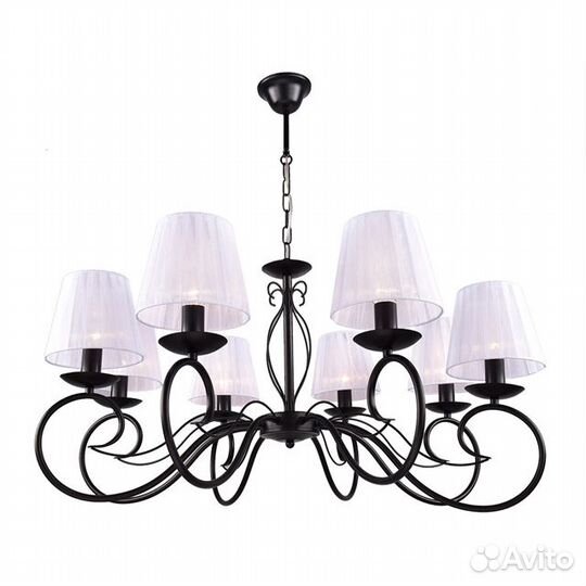 Люстра подвесная россвет Танго 8х60Вт Е14 металл б