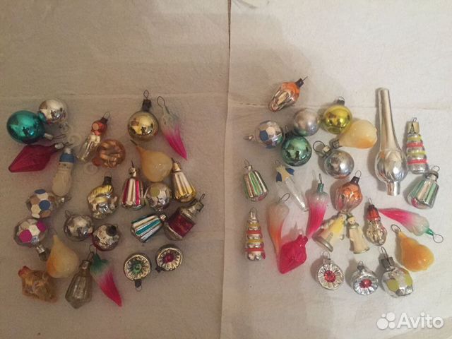 Елочные игрушки ссср. Мини малютки,набор 25 шт