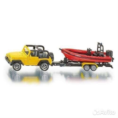 Siku 1658 Машина Jeep Wrangler с лодкой