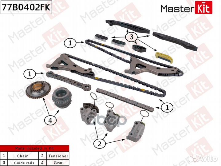Комплект цепи MB CLS/E/GL 12