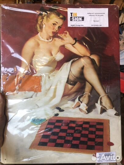 Таблички металлические pin up girls