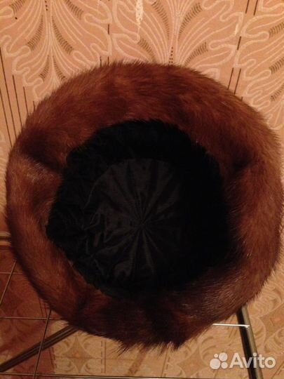 Шапка из меха норки женская