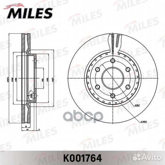 Диск тормозной передний D358мм. nissan patrol Y62