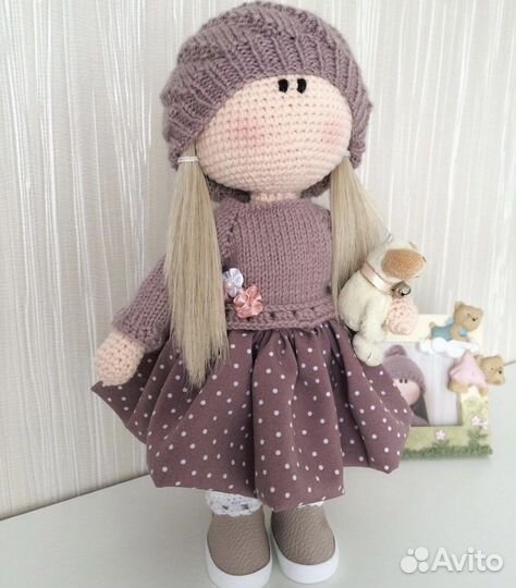 Интерьерная Вязаная кукла ручной работы