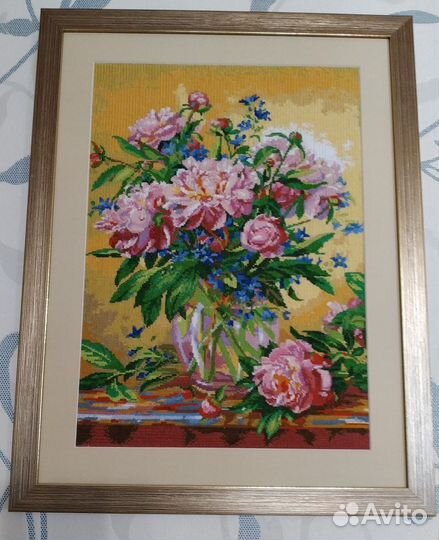 Картина вышитая крестом ручная работа