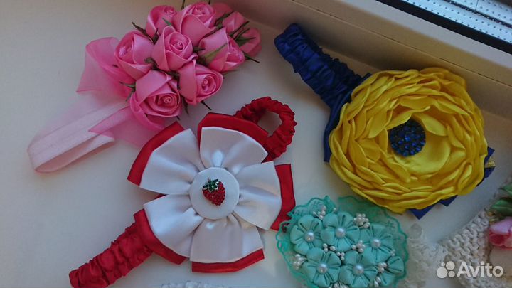 Повязки для волос -ручная работа