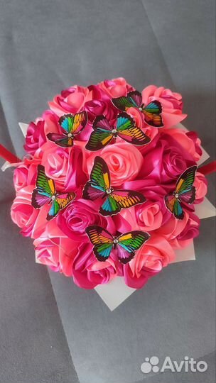 Букет из атласных лент