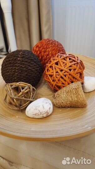 Декоративная бамбуковая тарелка IKEA