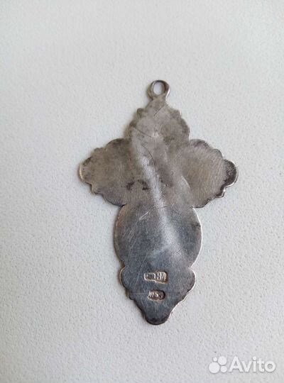 Крестик серебряный. 84 проба