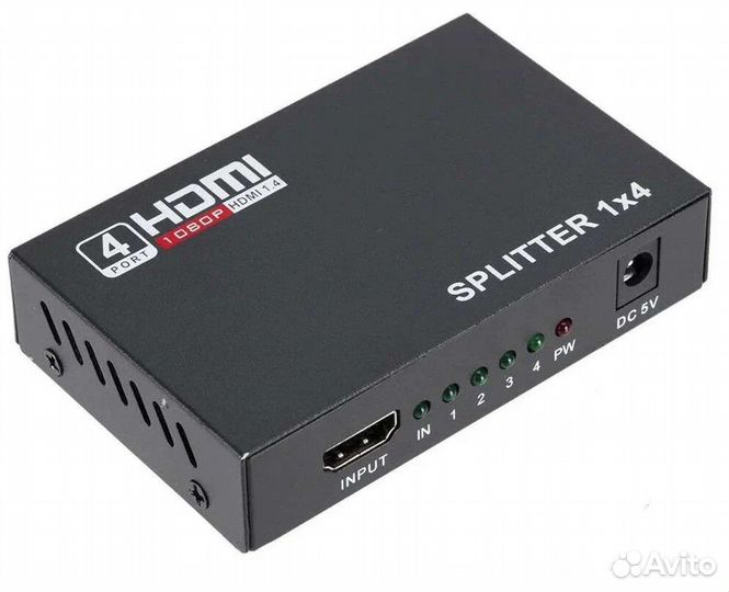 Разветвитель hdmi (сплиттер) 1x4