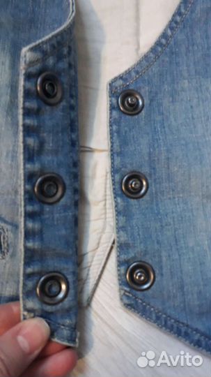 Жилет джинсовый размер 158 р. 40 - 42