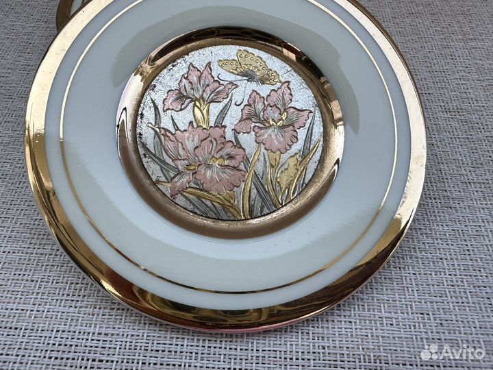 2 тарелки фарфор the Art of Chokin 24Kt Japan винт