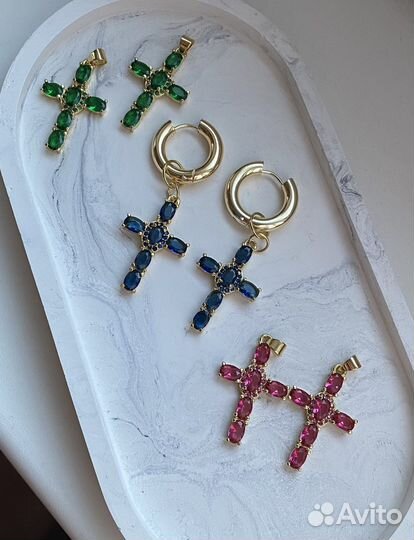 Серьги с крестами