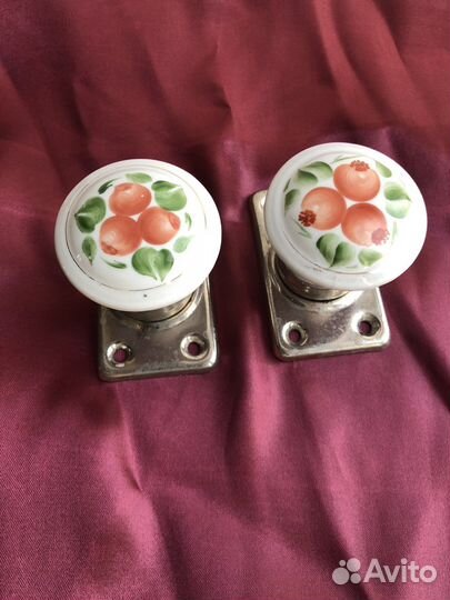 Старинная дверная ручка СССР. Фарфор