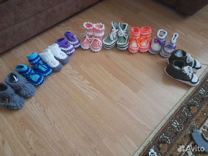 Пинетки детские вязаные