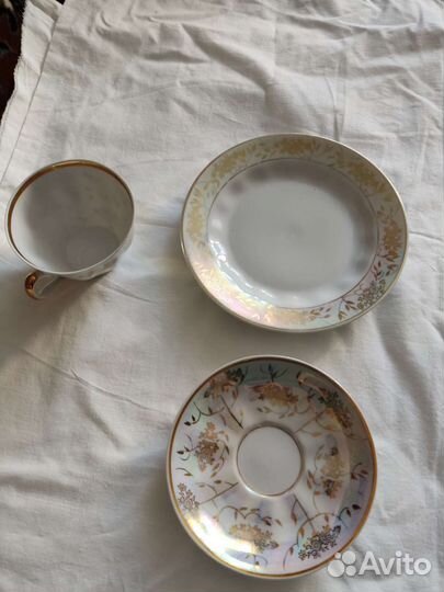 Чайная тройка рижский фарфор